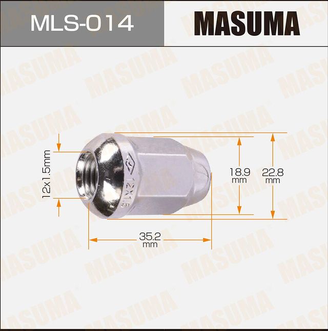 ГАЙКА МЕТАЛЛИЧЕСКАЯ Masuma. Артикул MLS-014
