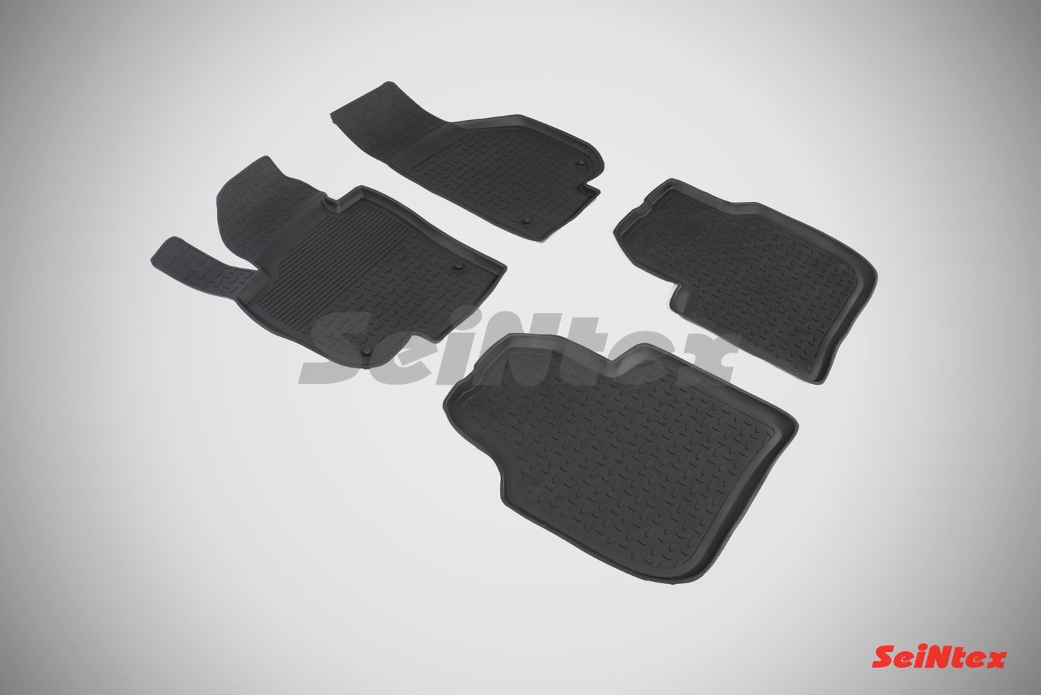 Коврики резиновые Seintex с высоким бортиком для салона Skoda Superb II 2008-2015. Артикул 85712