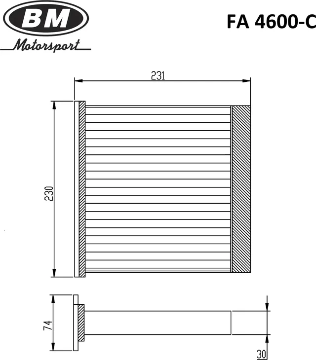 Фильтр салона угольный OUTLANDER I, LANCER, PAJERO SPORT II (BM). Артикул FA 4600-C