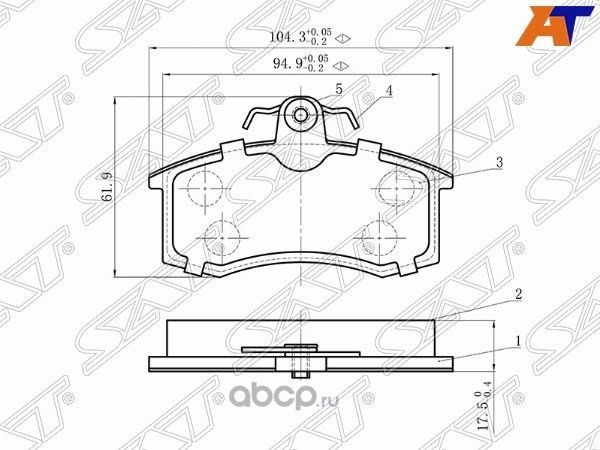 Колодки тормозные перед DATSUN ON-DOLADA GRANTAK (SAT). Артикул ST410805PA0A
