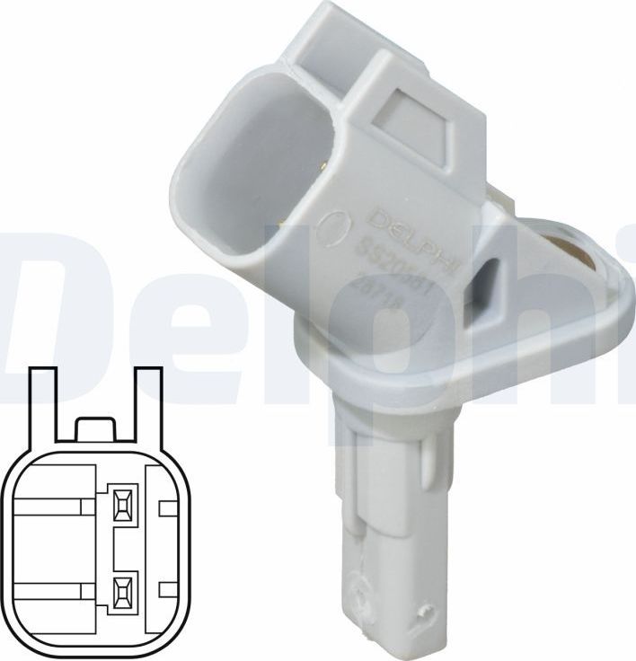 Датчик ABS Delphi. Артикул SS20581