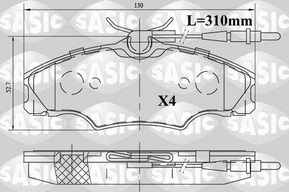 Тормозные колодки Sasic. Артикул 6210061