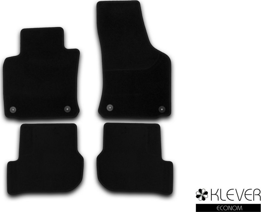Коврики Klever Econom для салона Skoda Octavia A5 седан рестайлинг 2008-2013. Артикул KLEVER01450801200k