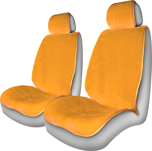 Накидки универсальные CarFashion Alpaca из искусственного меха на передние сидения авто, цвет Лиса. Артикул 21207