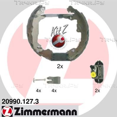 Тормозные колодки Zimmermann KIT Z задние для Ford Focus I 1998-2004. Артикул 20990.127.3
