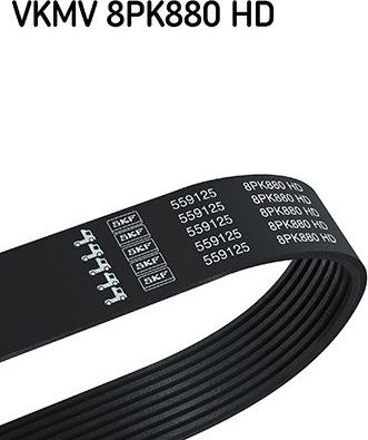 Приводной ремень поликлиновой SKF. Артикул VKMV 8PK880 HD