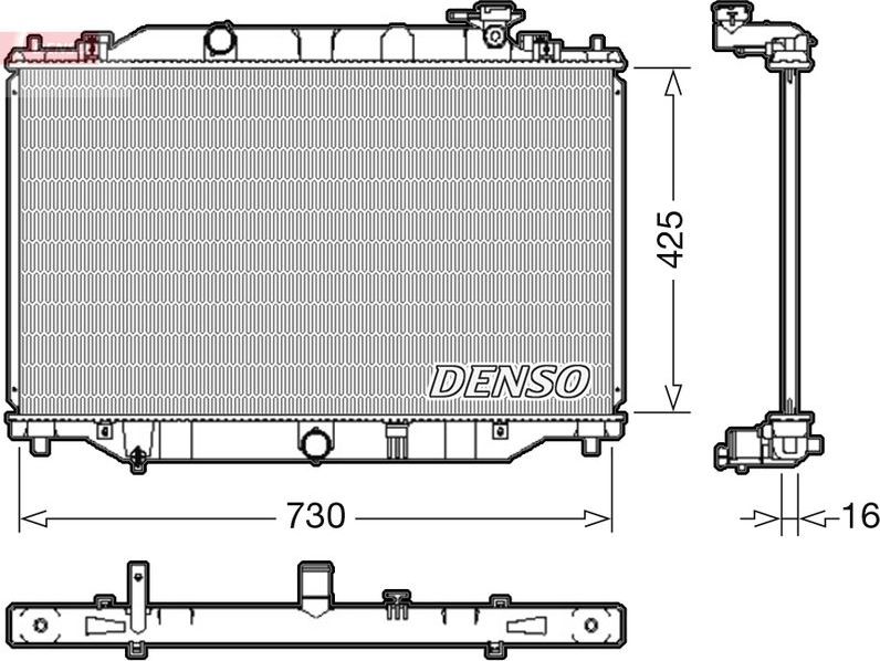 Радиатор охлаждения двигателя Denso для Mazda CX-5 I 2011-2017. Артикул DRM44039