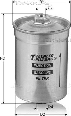 Топливный фильтр Tecneco Filters для Audi 80 V (B4) 1991-1996. Артикул IN86
