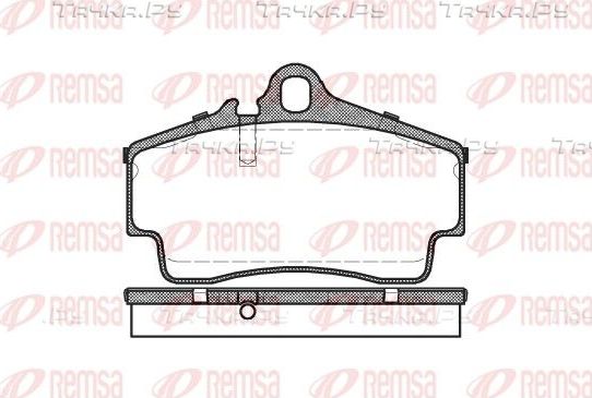 Тормозные колодки Remsa задние для Porsche 911 V (996) 1997-2005. Артикул 0654.00