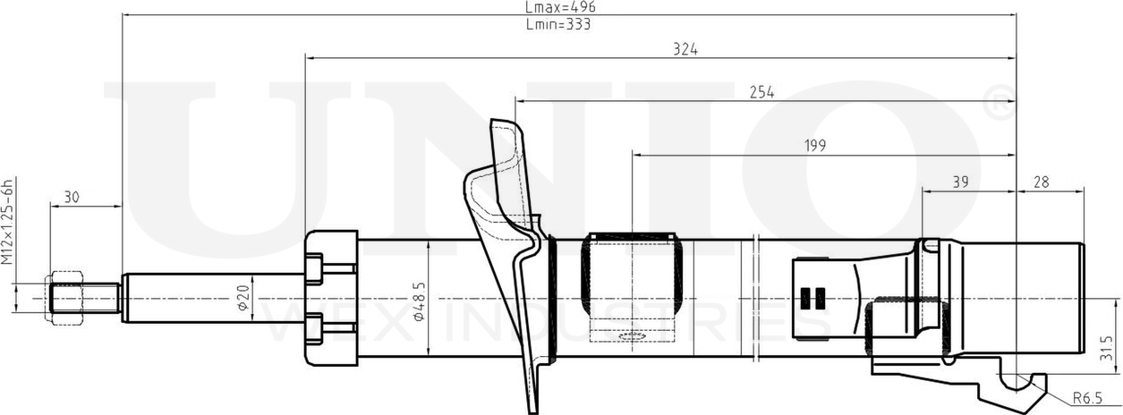 Амортизатор подвески (Unio). Артикул SAB-10154