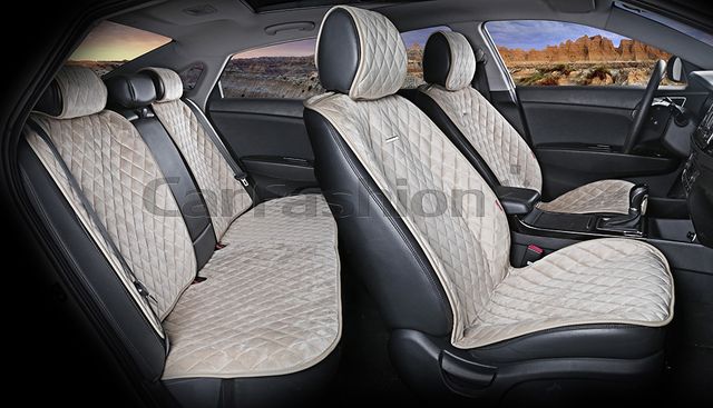 Накидки универсальные CarFashion California Plus для авто, цвет Бежевый/Бежевый/Бежевый. Артикул 22413