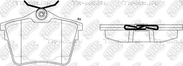 Тормозные колодки NiBK задние для Citroen C5 II 2008-2017. Артикул PN0468