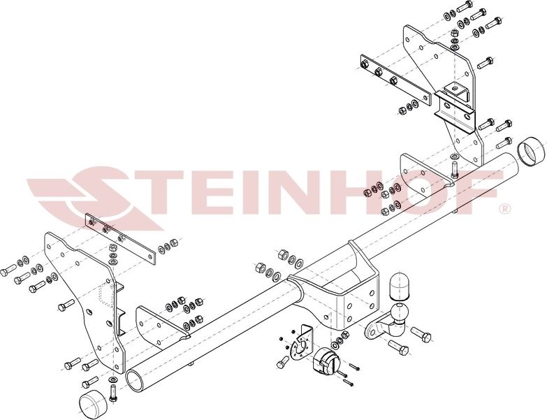 Фаркоп Steinhof для Mitsubishi L200 V рестайлинг 2019-2026. Артикул M-361