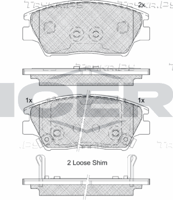 Тормозные колодки Icer для SsangYong XLV I 2016-2026. Артикул 182293
