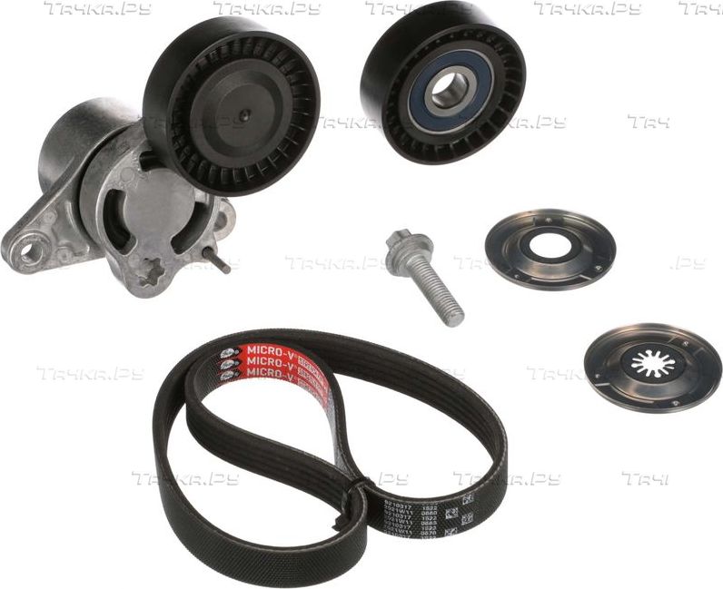Приводной ремень поликлиновой с роликами (комплект) Gates Micro-V® Kit. Артикул K015PK1960