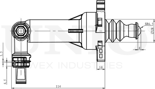 Цилиндр сцепления рабочий (Unio). Артикул BRC-10504