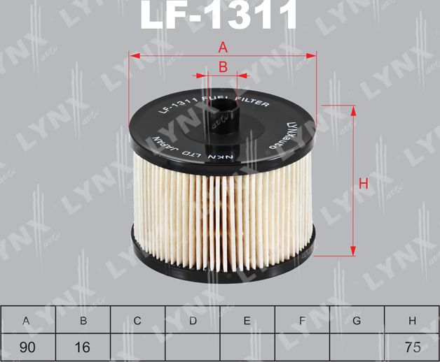 Топливный фильтр LYNXauto. Артикул LF-1311