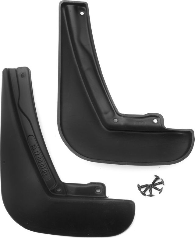 Брызговики Frosch (в пакете) передняя пара для Fiat 500 2007-2026. Артикул NLF.15.12.F11