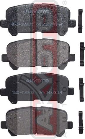 Тормозные колодки Akyoto Packing AKYOTO. Артикул AKD-03201