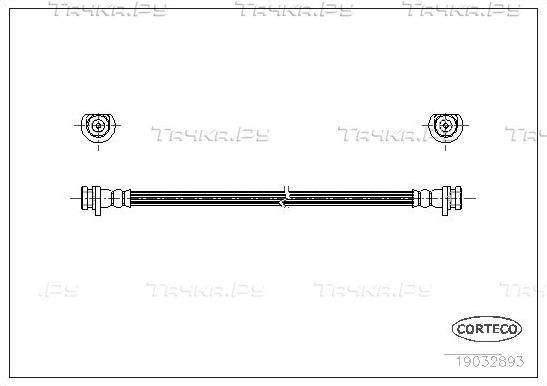 Тормозной шланг Corteco задний для Honda Civic VI 1995-2001. Артикул 19032893