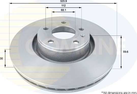 Тормозной диск Comline COATED. Артикул ADC1465V