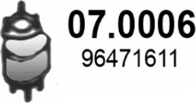 Катализатор Asso передний для Daewoo Rezzo 2005-2008. Артикул 07.0006