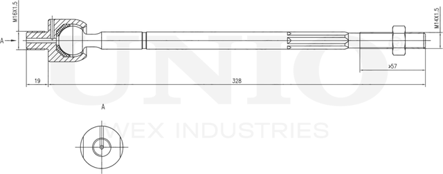 Тяга рулевая (Unio). Артикул SSP-30025