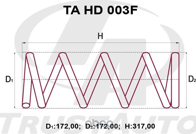 514019904 ПРУЖИНА УСИЛЕННАЯ (Trustauto). Артикул TAHD003F