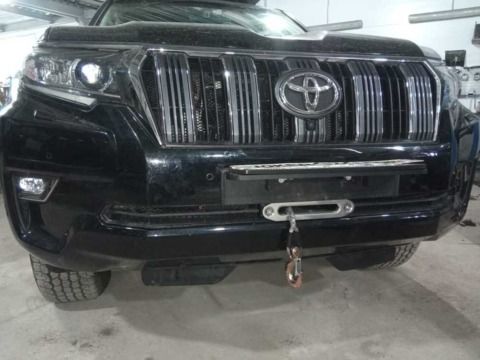 Установочный комплект 4x4Sport с лебедкой Comeup Seal Slim 9.5RS электрическая 12V 9500 lbs 4390 кг (cинтетический трос) для Toyota Land Cruiser Prado 150 2017-2020. Артикул SET-TLCP150-1720-295053