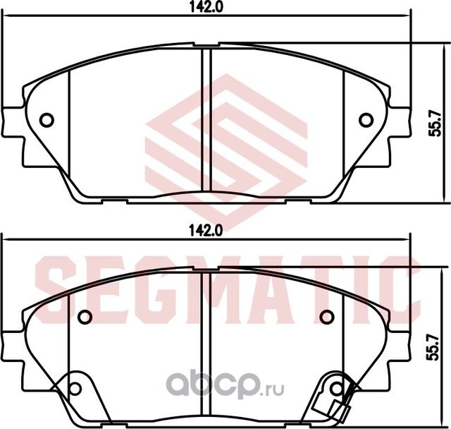 Колодка торм диск пер (Segmatic). Артикул SGBP2732