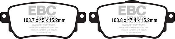 Тормозные колодки EBC Brakes. Артикул DP22219