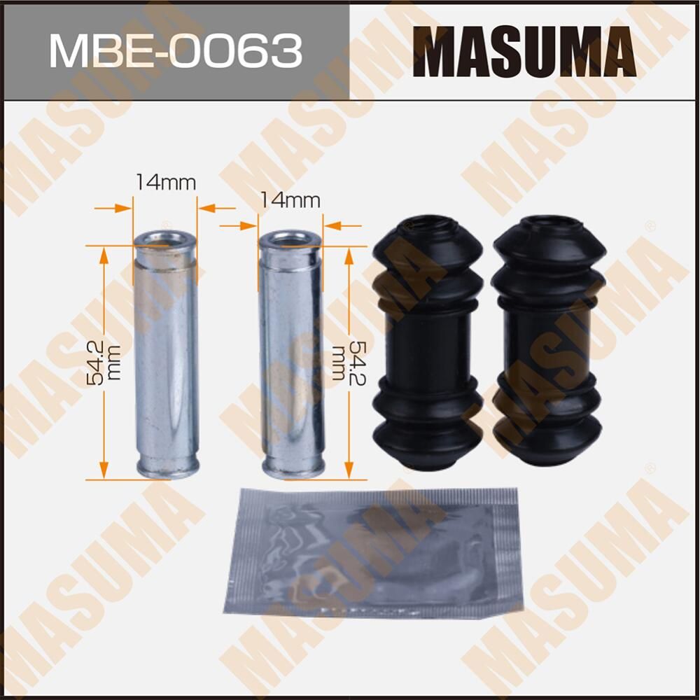 Ремкомплект направляющих тормозного суппорта MASUMA, 814004 front Masuma. Артикул MBE-0063