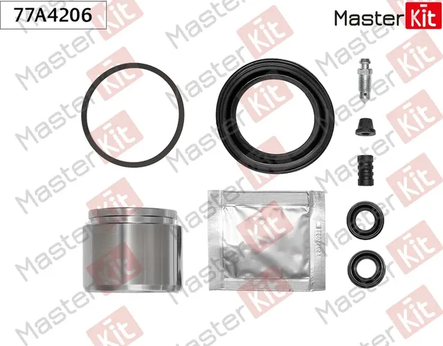 77A4206 Ремкомплект тормозного суппорта+поршень Kia CARENS II вэн (FJ) 2002 - (Master KIT). Артикул 77a4206