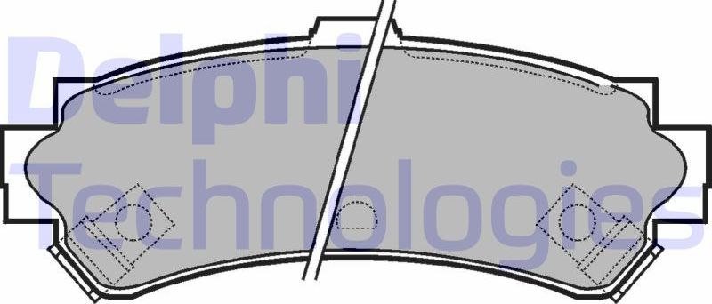 Тормозные колодки Delphi (Low-Metallic). Артикул LP1012