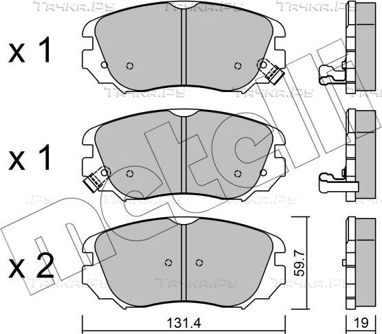 Тормозные колодки Metelli передние для Saab 9-5 II 2010-2012. Артикул 22-0841-0
