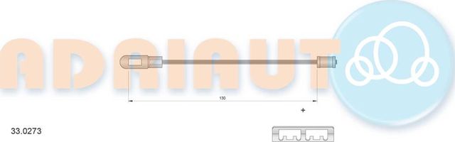 Трос ручника (тросик ручного тормоза) Adriauto задний правый/левый для Opel Vectra B 1995-2003. Артикул 33.0273