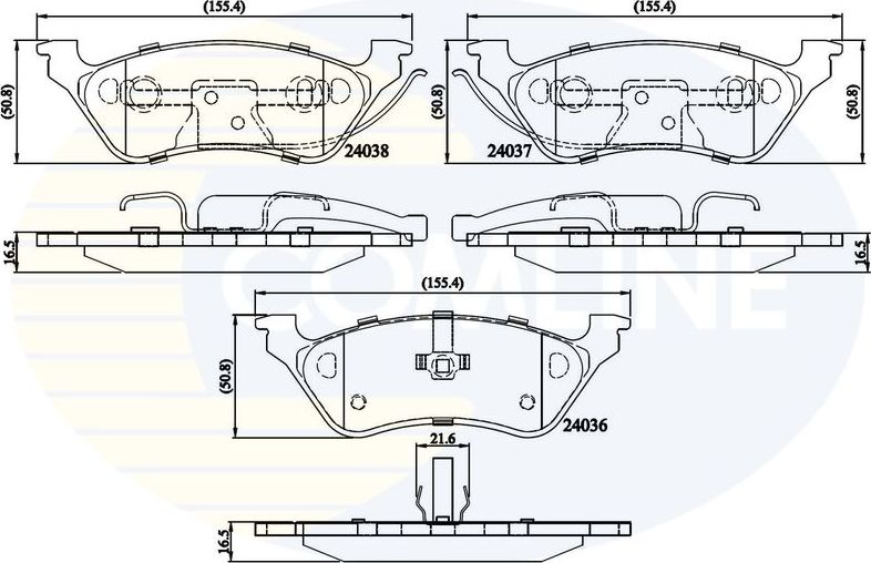 Тормозные колодки Comline Comline. Артикул CBP01164