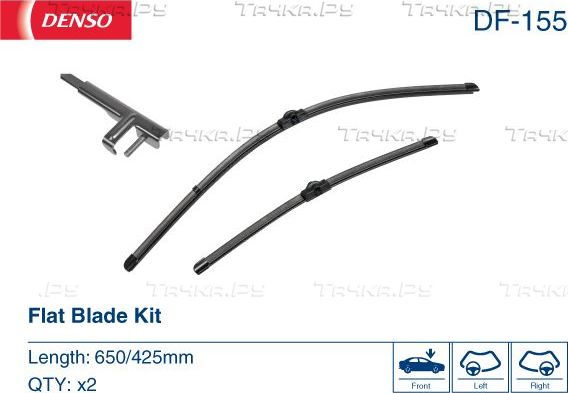 Щетки стеклоочистителя (дворники) Denso. Артикул DF-155