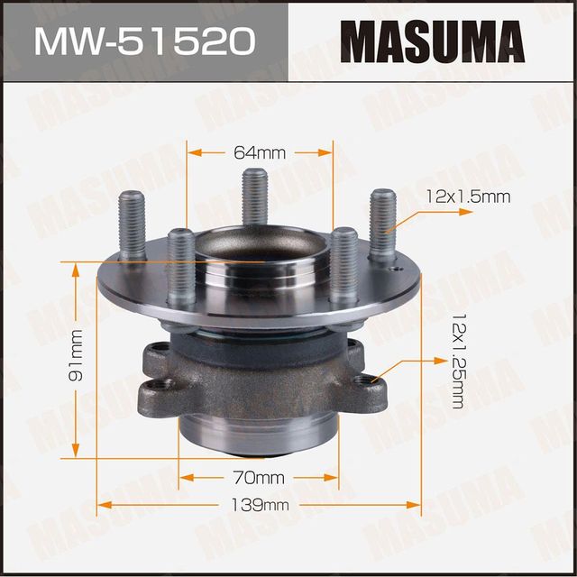Ступичный узел MASUMA rear Masuma. Артикул MW51520
