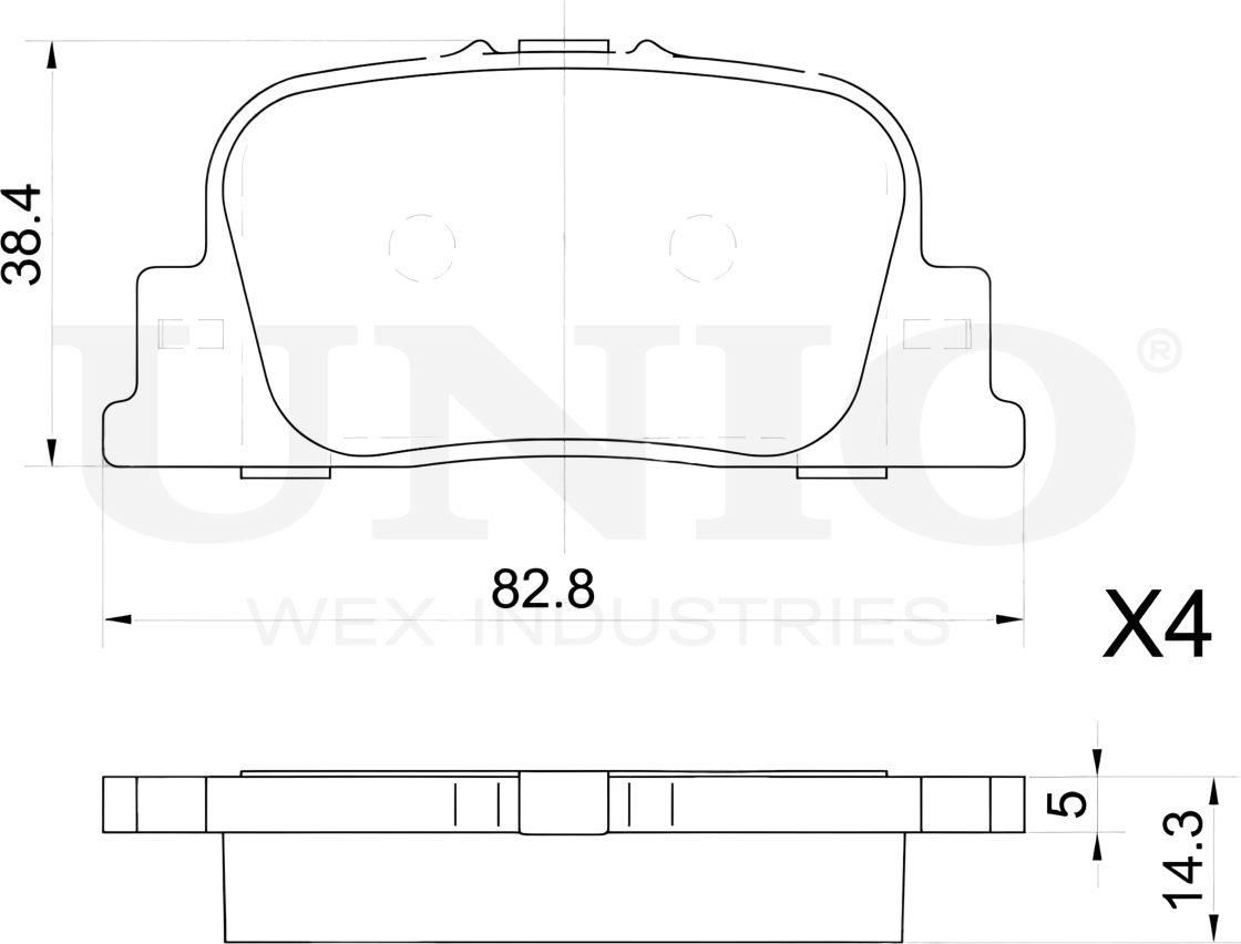 Колодки тормозные дисковые, комплект (Unio). Артикул BRP-20263