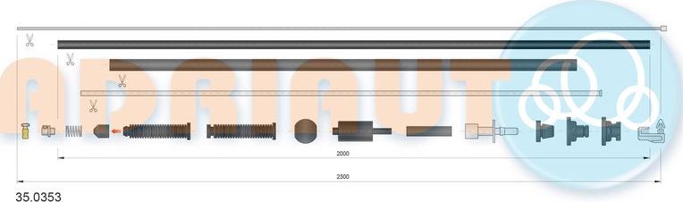 Трос газа Adriauto. Артикул 35.0353