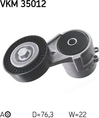 Натяжной ролик (натяжитель) приводного поликлинового ремня SKF. Артикул VKM 35012