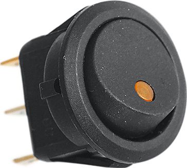 Переключатель РИФ включения/выключения круглый с оранжевой подсветкой. Артикул RIF22-1-5106100