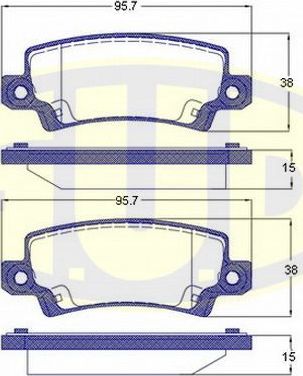 Тормозные колодки G.U.D.. Артикул GBP087402