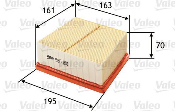 Воздушный фильтр Valeo. Артикул 585160