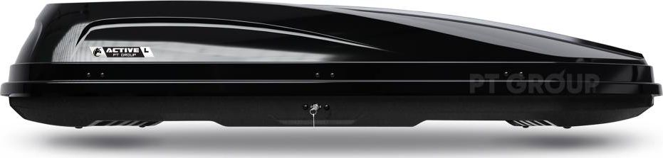 Автомобильный бокс PT Group Active L Luxe аэродинамический белый (650 л, 225x45x88 см), двустороннее открывание. Артикул UNI-XX-444002.44
