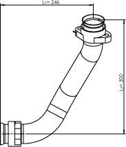 Глушитель Dinex передний для Mercedes-Benz Actros MP3 2009-2012. Артикул 53175