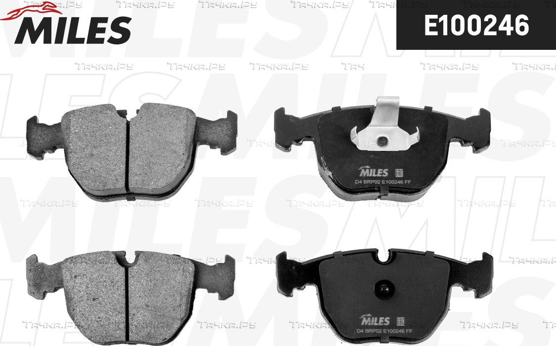 Тормозные колодки Miles (Semi-Metallic) передние для Alpina B10 E39 1996-2002. Артикул E100246