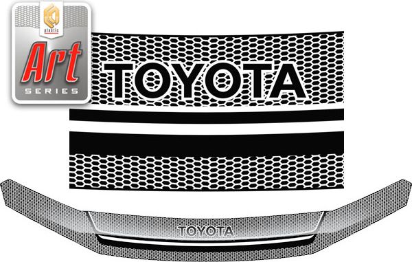 Дефлектор СА Пластик для капота (Серия Art белая) Toyota Highlander  2011–2013. Артикул 2010011405372