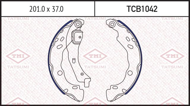 Колодки тормозные задние RENAULT Clio/Logan 1998 (Tatsumi). Артикул TCB1042
